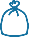 poubelle BLEU